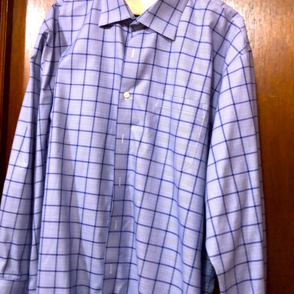 Nordstrom Dress Shirt / Plaid Blue